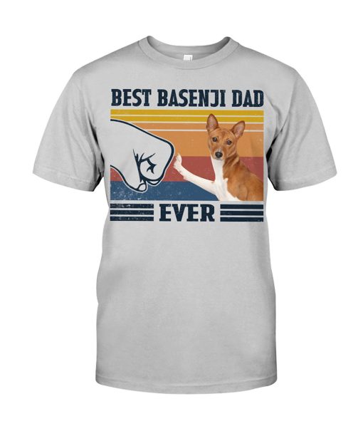 Basset Hound Best Dad Ever Shirt Vintage  Unisex T-shirt Father's Day Gift