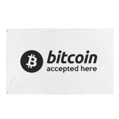 Bitcoin Accepted Here Flag