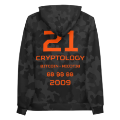 Bitcoin x Cryptology Black Camouflage Hoodie - Image 2