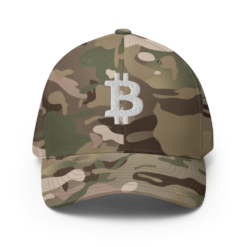 Bitcoin Camo Flexfit Baseball Cap