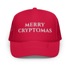 Merry Cryptomas Foam Trucker Hat