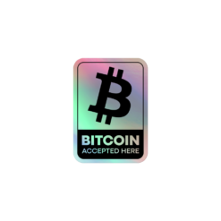 Bitcoin Accepted Here V2 Holographic stickers - Image 2