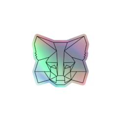 MetaMask Outline Logo Holographic Sticker - Image 2