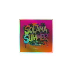 Solana Summer Holographic Sticker - Image 2