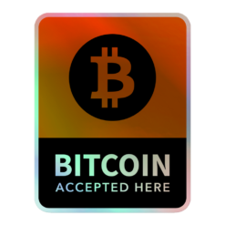 Bitcoin Accepted Here Holographic Sticker - Image 3