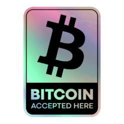 Bitcoin Accepted Here V2 Holographic stickers - Image 3