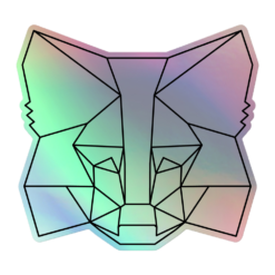 MetaMask Outline Logo Holographic Sticker - Image 3