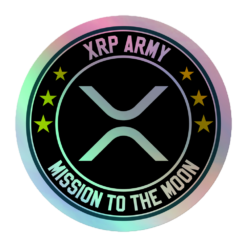 XRP Army: Mission To The Moon Holographic Sticker - Image 3