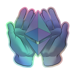 HODL Ethereum Holographic Sticker - Image 3