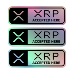 XRP Accepted Here Holographic Stickers - Image 2