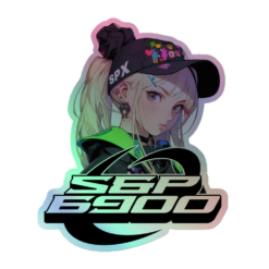 SPX6900 Anime Girl Holographic Sticker - Image 3