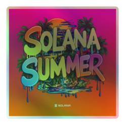 Solana Summer Holographic Sticker - Image 3