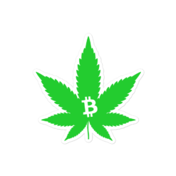 Weed & Bitcoin Sticker - Image 2