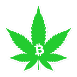 Weed & Bitcoin Sticker - Image 3