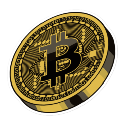 Bitcoin Gold Coin Sticker - Image 3