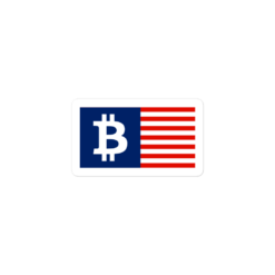 Bitcoin USA Flag Sticker - Image 2