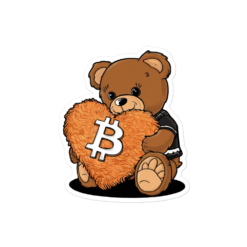 Bitcoin Teddy Bear Sticker