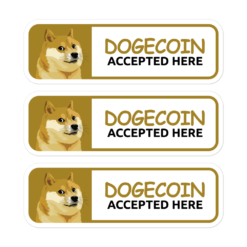 Dogecoin Accepted Here Stickers - Image 2