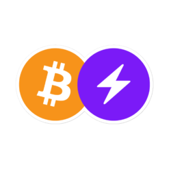 Bitcoin Lightning Network Logo Sticker - Image 3
