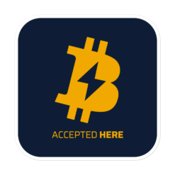 Bitcoin Lightning Network Payments Accepted Here Sticker - Image 2