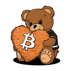 Bitcoin Teddy Bear Sticker - Image 3