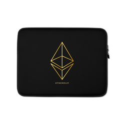 Ethereum Gold Logo Laptop Sleeve