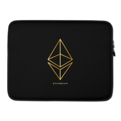 Ethereum Gold Logo Laptop Sleeve - Image 2