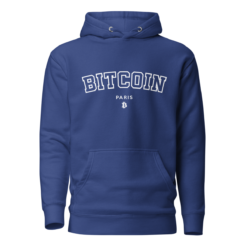 Bitcoin Paris Varsity Hoodie - Image 3