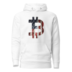 Bitcoin USA Flag Hoodie