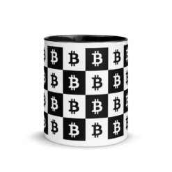 Bitcoin Checkerboard Mug - Image 2