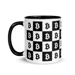 Bitcoin Checkerboard Mug - Image 3